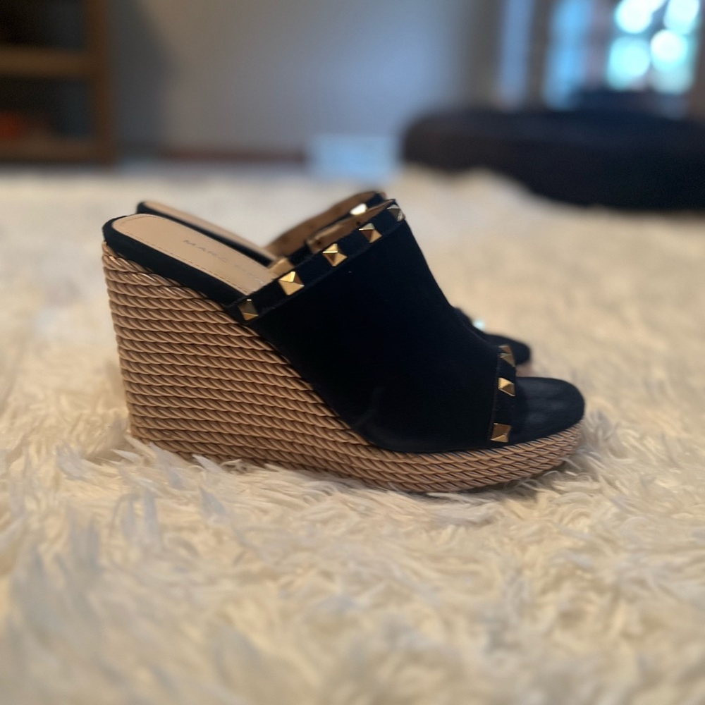 Zyme Wedge Slide on Sandal by Marc Fisher